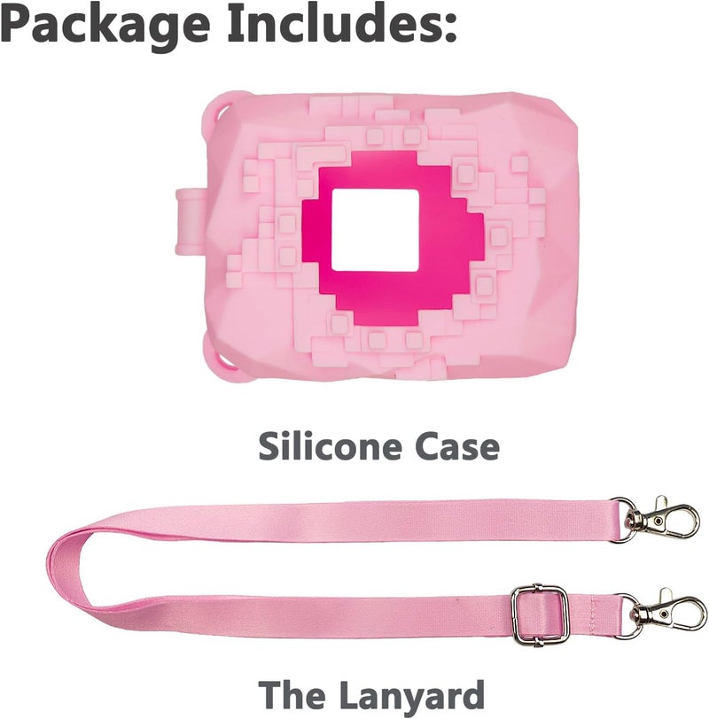 JCHPINE Silicone Cover Case for Bitzee Magicals Interactive Digital Pet and Case, Protective Skin Sleeve for Bitzee Magicals Virtual Electronic Pets Accessories (Pink) - Image 3